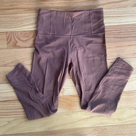 Athleta Hearth Rose Exhale Bra Elation Pirouette 7/8 Legging Set Size Small - Picture 5 of 11